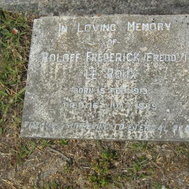 ROUX Roloff Frederick, le 1913-1939