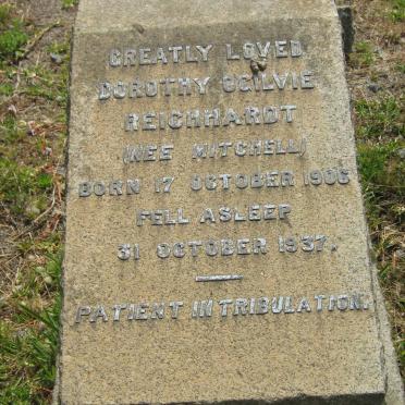 REICHHARDT Dorothy Ogilvie nee MITCHELL 1906-1937
