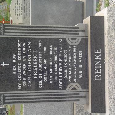 REINKE Carl Christiaan Friederich 1909-1968 &amp; Aldelheid F.F.E. SCHMIDT 1912-1996 
