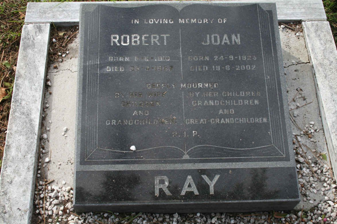 RAY Robert 1910-1982 &amp; Joan 1923-2002