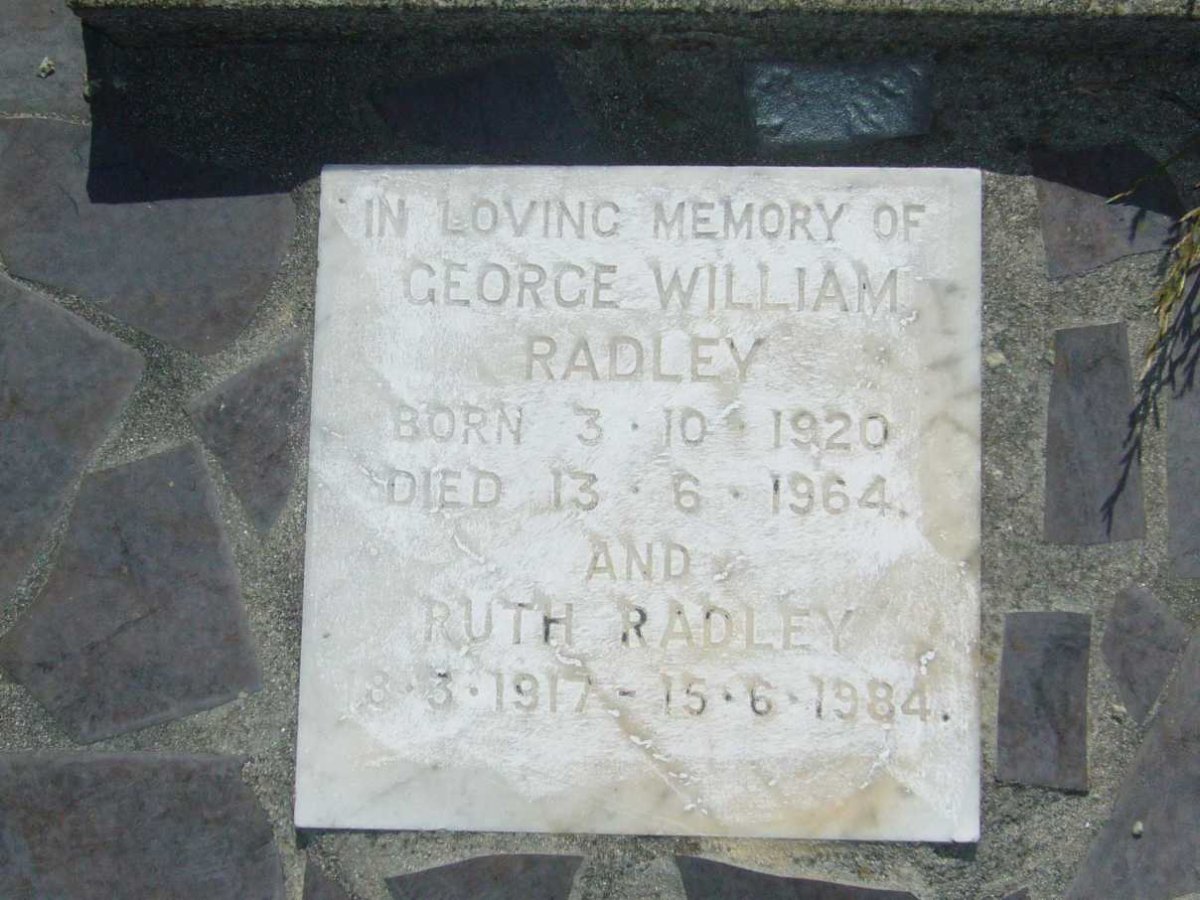 RADLEY George William 1920-1964 &amp; Ruth 1917-1984
