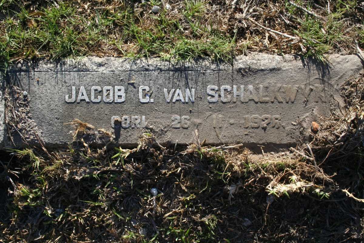 SCHALKWYK Jacob C., van -1926