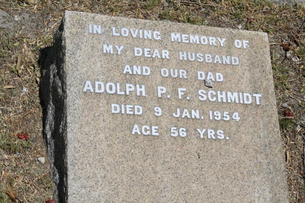 SCHMIDT Adolf P.F. -1954