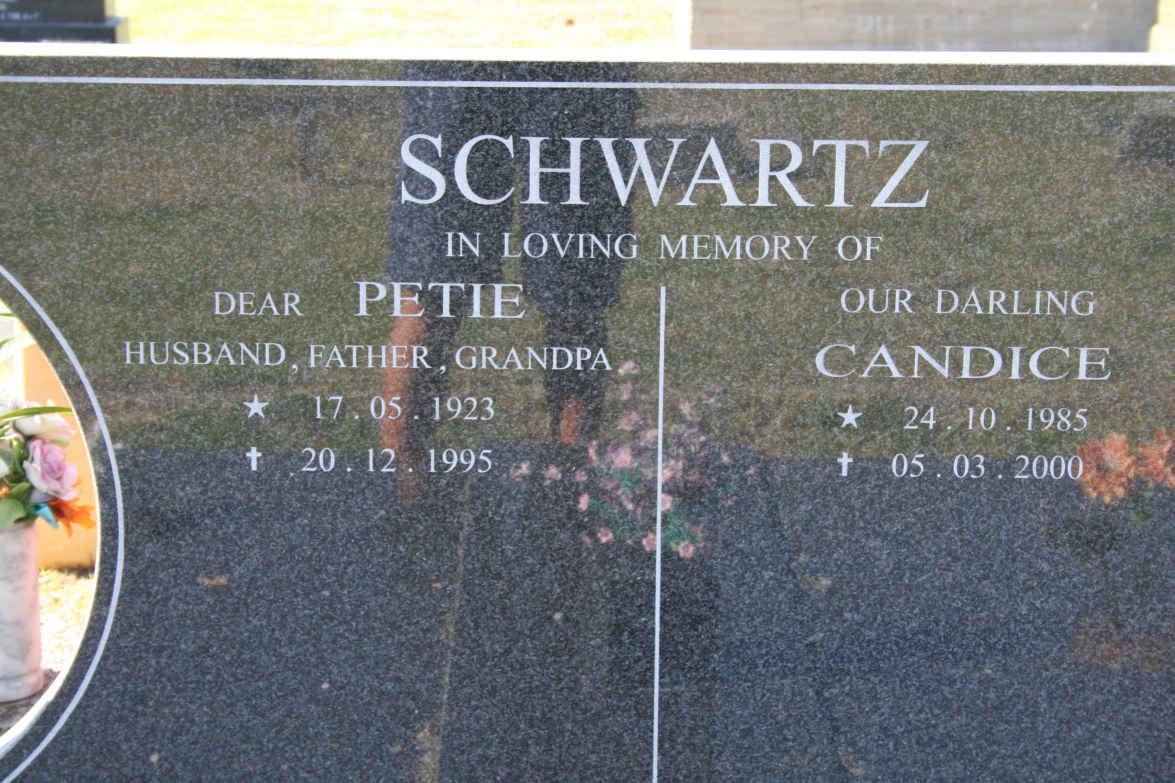 SCHWARTZ Petie 1923-1995 &amp; Candice 1985-2000