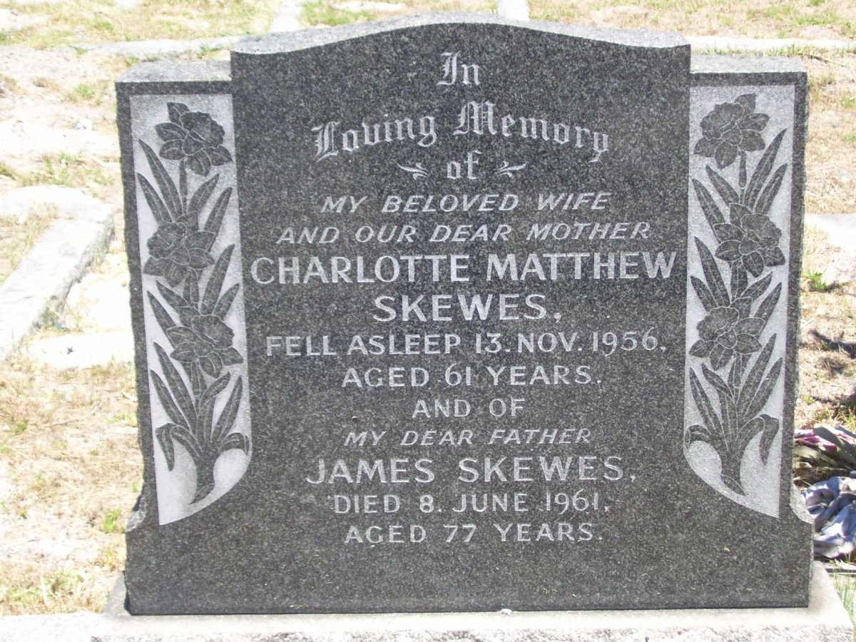 SKEWES James -1961 &amp; Charlotte Matthew -1956
