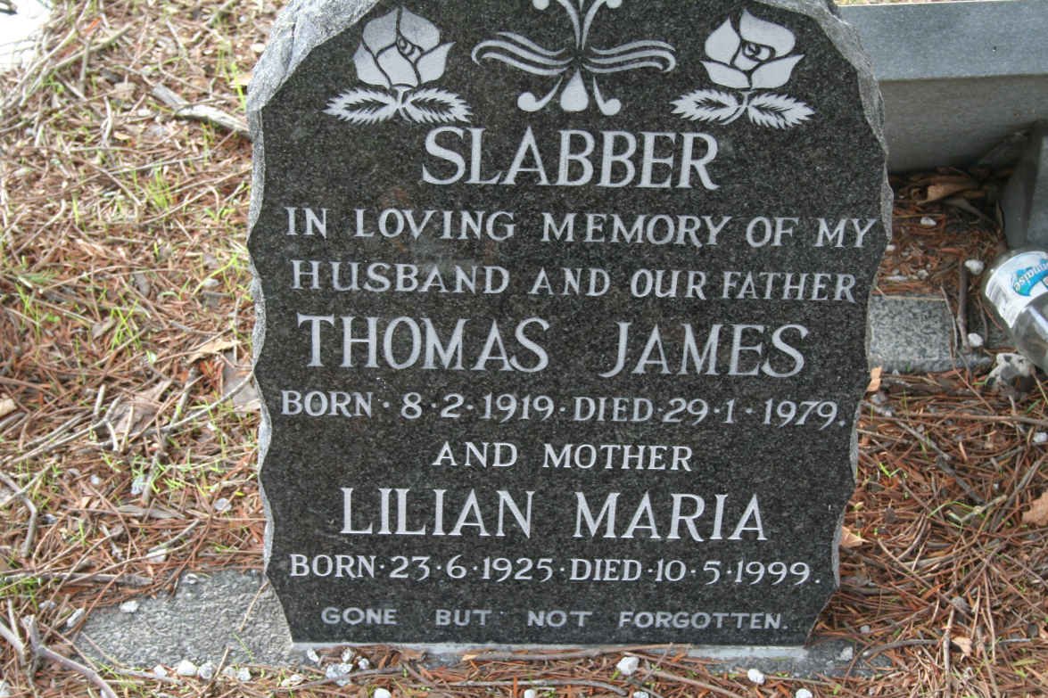 SLABBER Thomas James 1919-1979 &amp; Lilian Maria 1925-1999