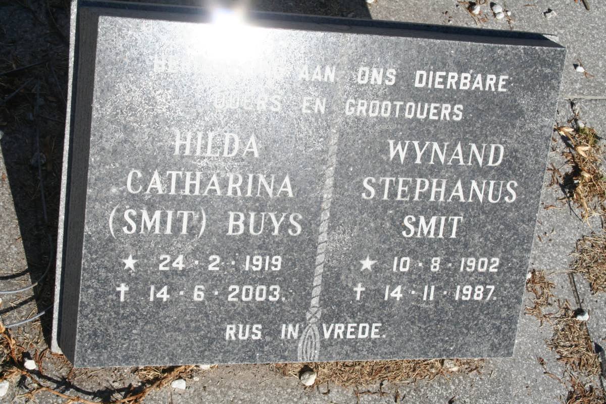 SMIT Wynand Stephanus 1902-1987 &amp; BUYS Hilda Catharina Formerly SMIT 1919-2003