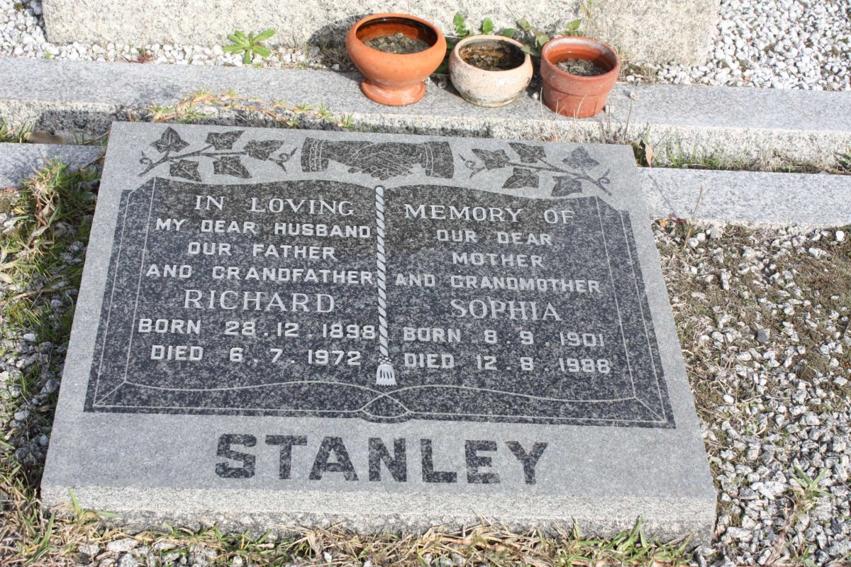STANLEY Richard 1898-1972 &amp; Sophia 1901-1988