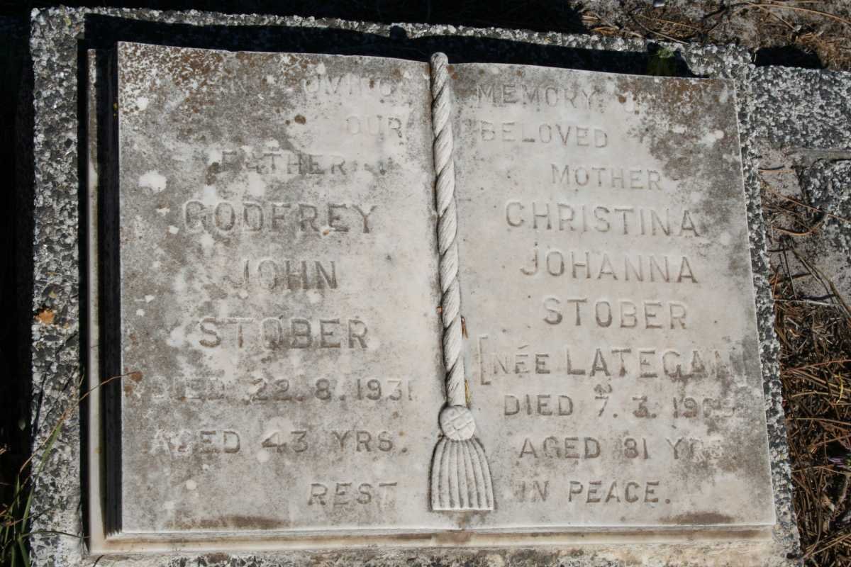 STOBER Godfrey John -1931 &amp; Christina Johanna LATEGAN -1969