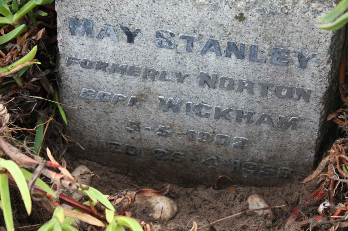 STANLEY May formerly NORTON nee WICKHAM 1902-195?