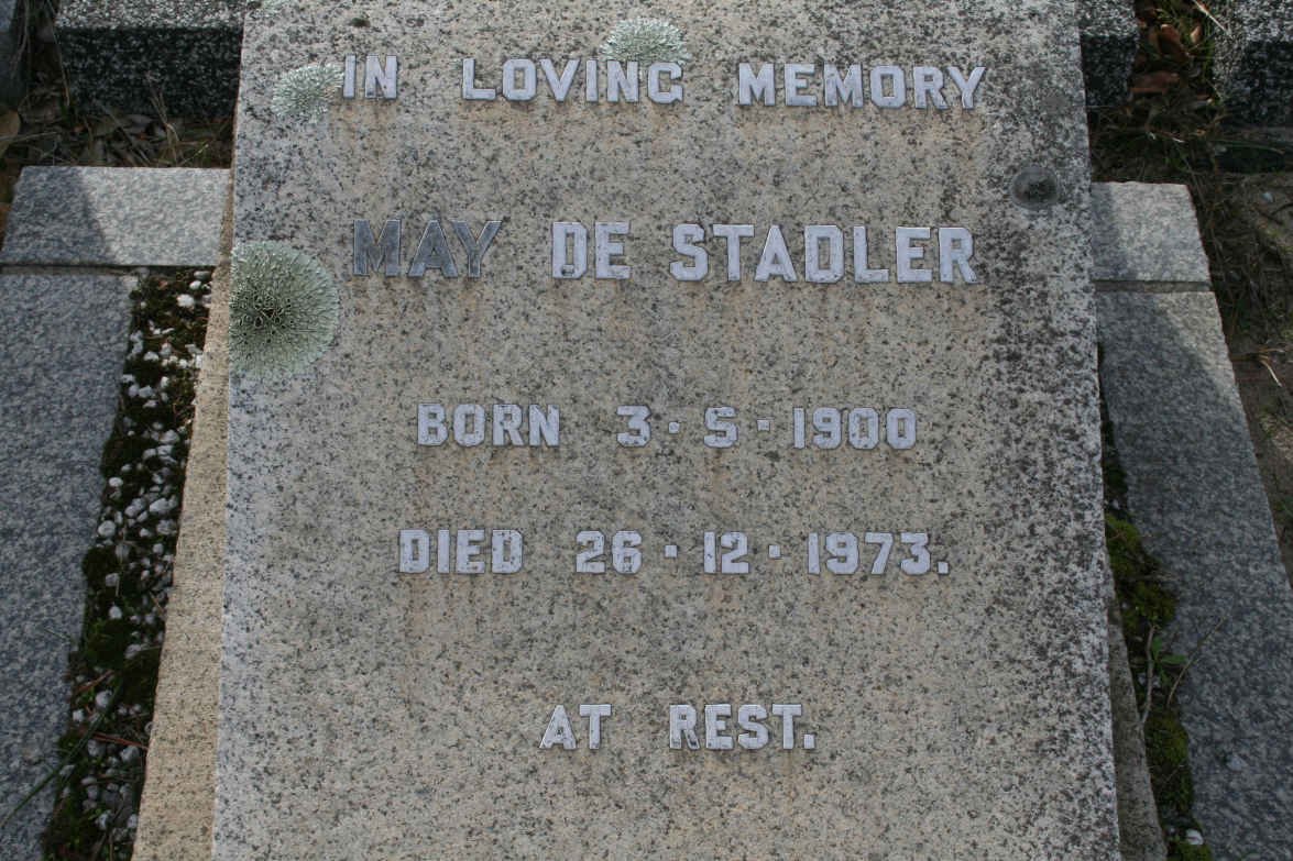 STADLER May, de 1900-1973