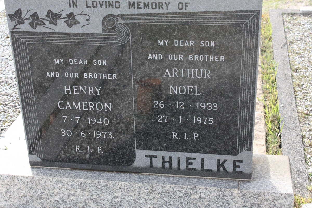 THIELKE Arthur Noel 1933-1975 :: THIELKE Henry Cameron 1940-1973