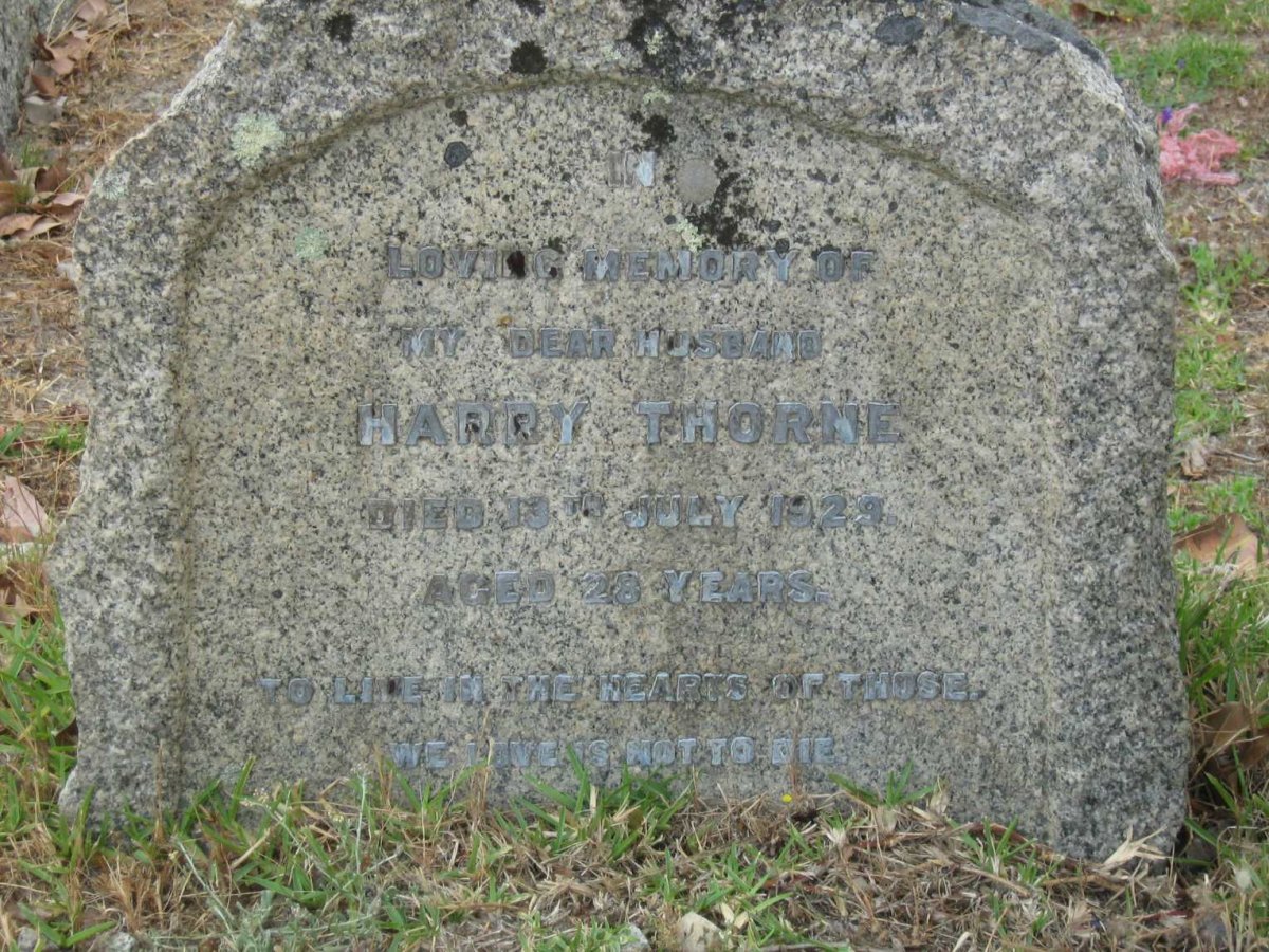THORNE Harry -1929