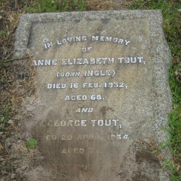 TOUT George -1934 &amp; Anne Elizabeth INGLE -1932
