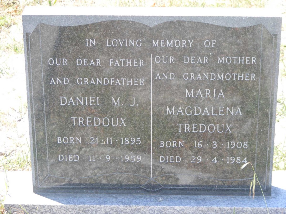 TREDOUX Daniel M.J. 1895-1959 &amp; Maria Magdalena 1908-1984