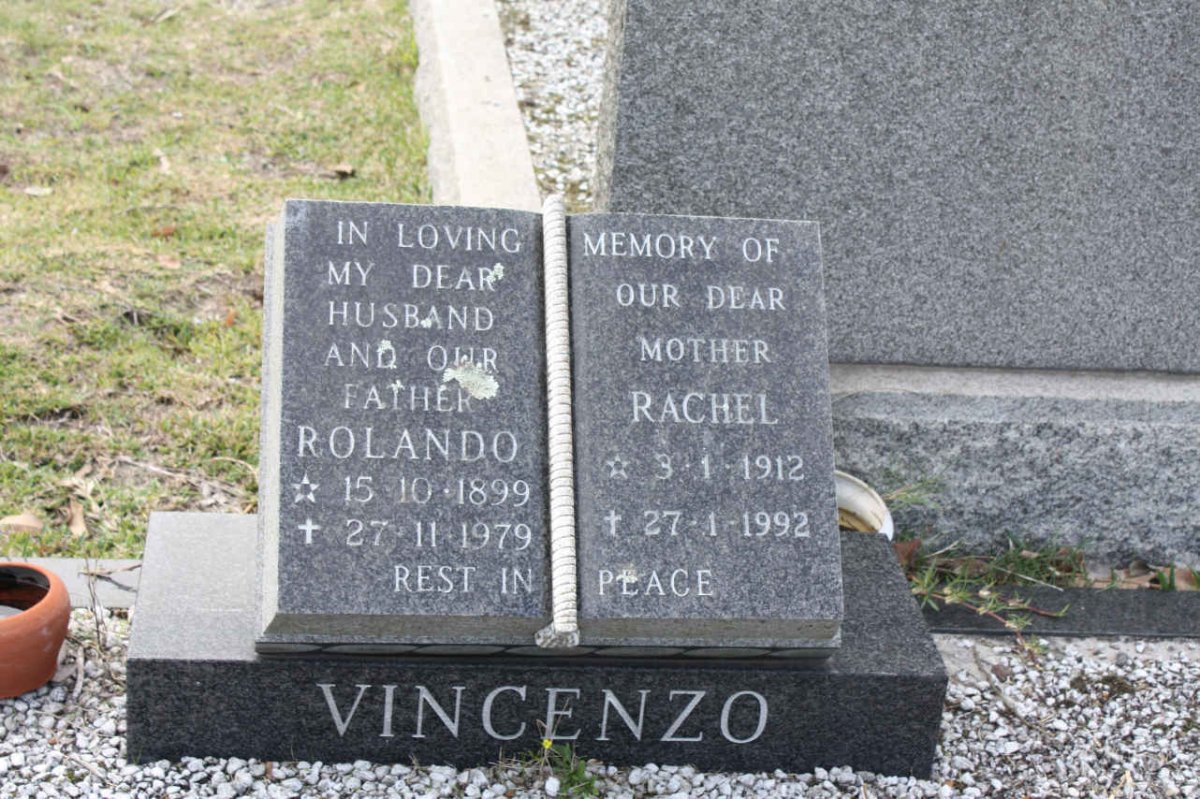VINCENZO Rolando 1899-1979 &amp; Rachel 1912-1992