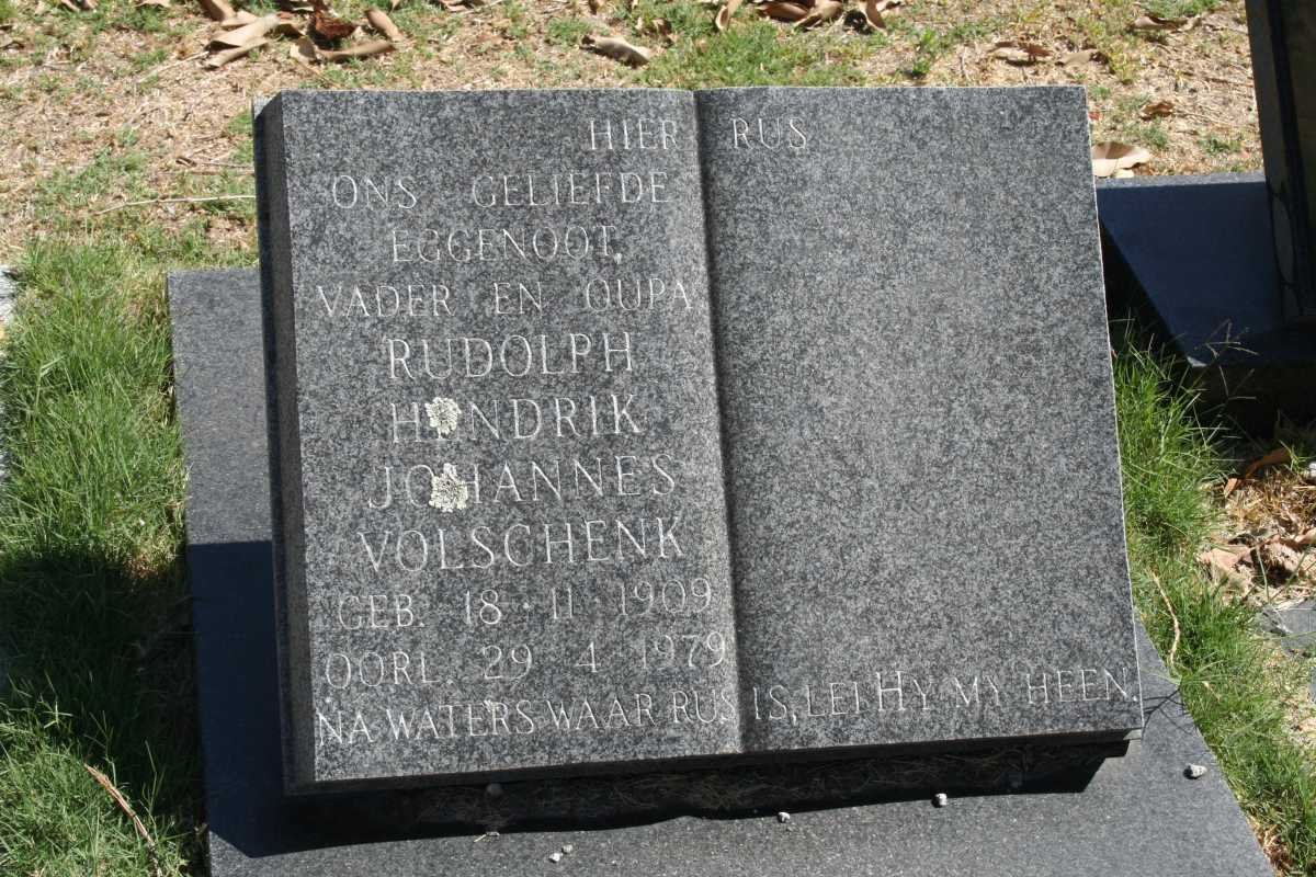 VOLSCHENK Rudolph Hendrik Johannes 1909-1979