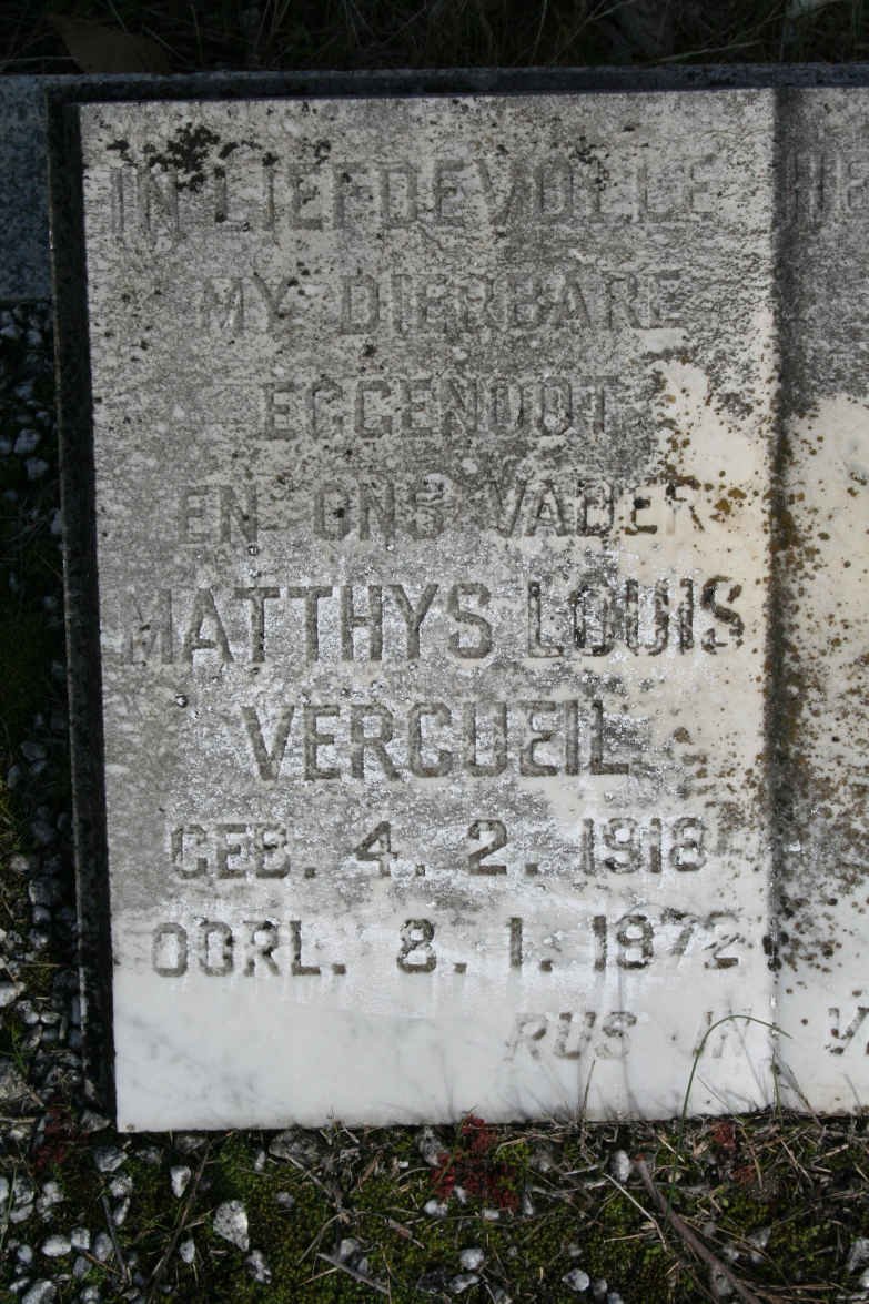 VERCUEIL Matthys Louis 1918-1972