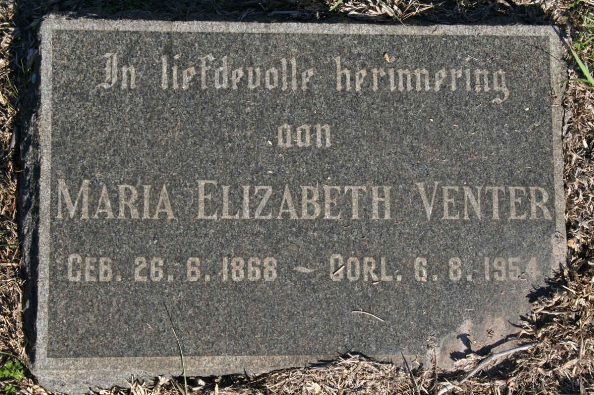 VENTER Maria Elizabeth 1868-1954