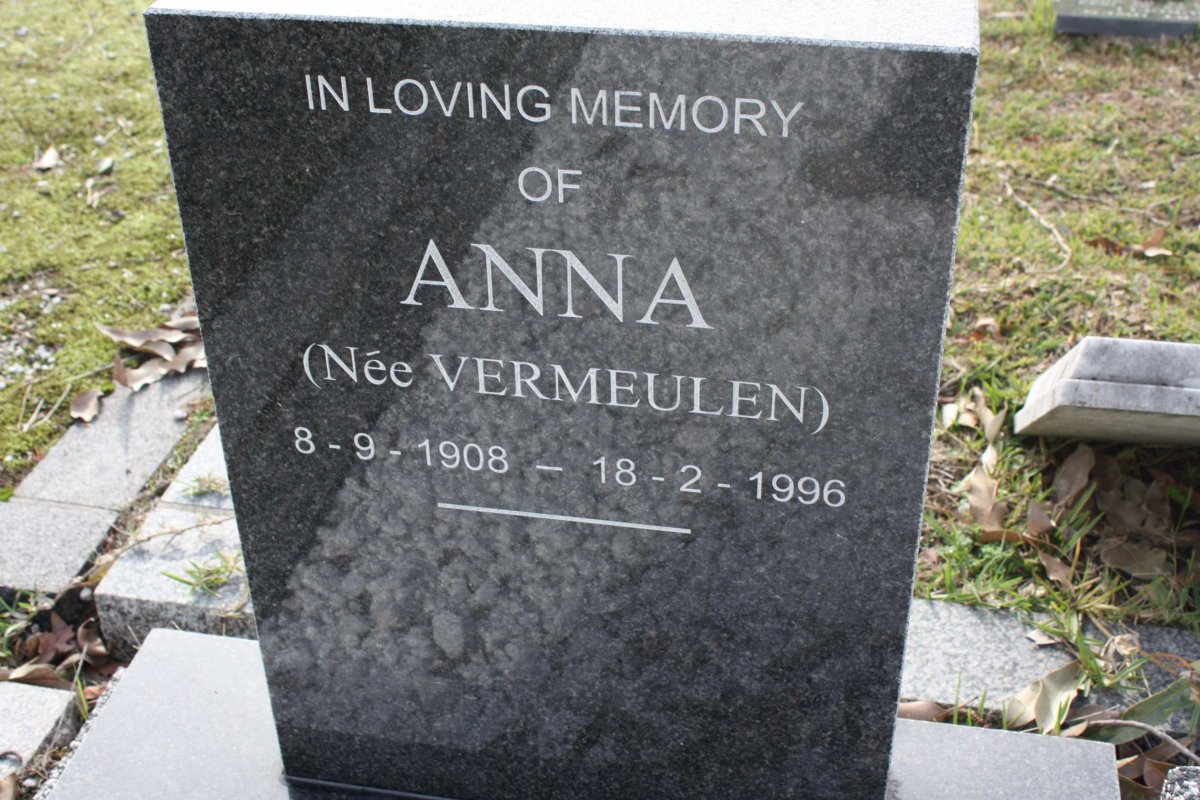 ? Anna nee VERMEULEN 1908-1996