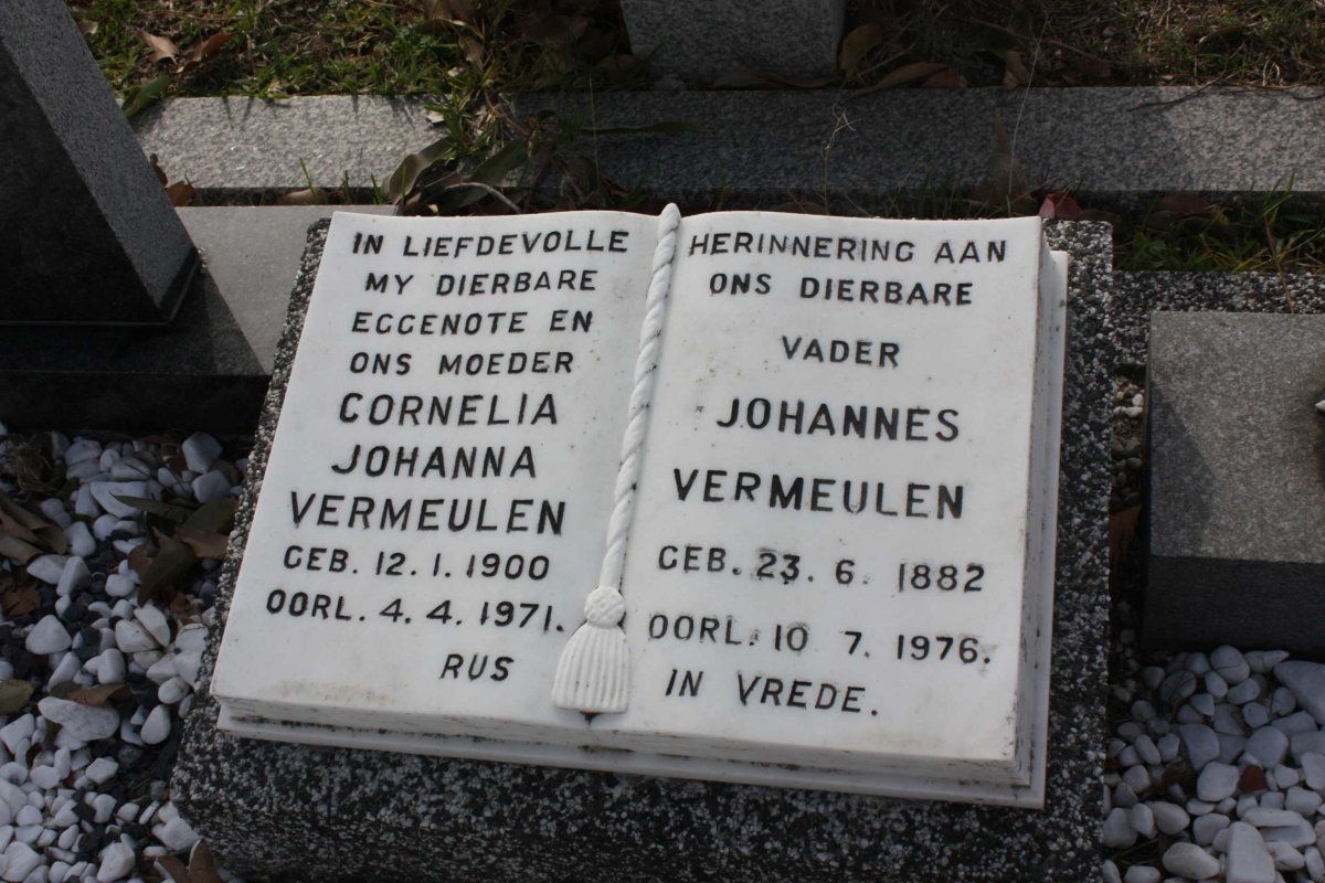 VERMEULEN Johannes 1882-1976 &amp; Cornelia Johanna 1900-1971
