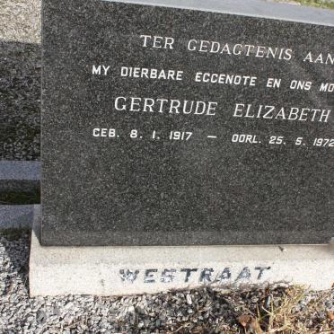 WESTRAAT Gertrude Elizabeth 1917-1972