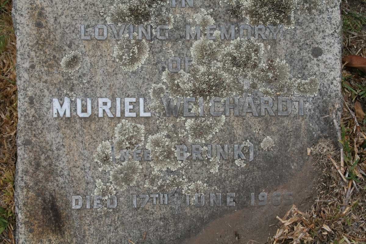 WEICHARDT Muriel nee BRINK -1965