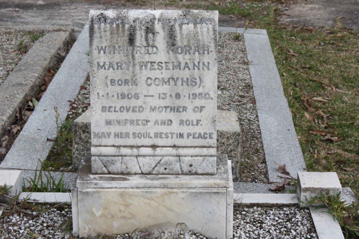 WESEMANN Winifred Norah Mary nee COMYNS 1906-1960