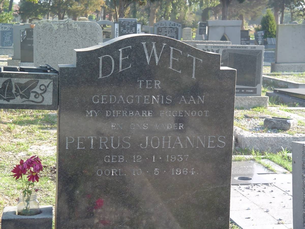 WET Petrus Johannes, de 1937-1964