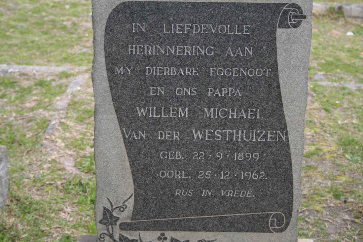 WESTHUIZEN Willem Michael, van der 1899-1962