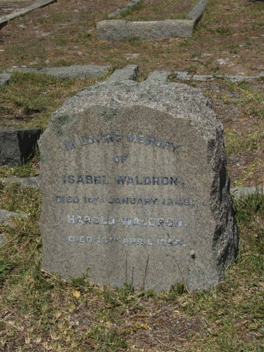 WALDRON Harold -1954 &amp; Isabel -1946