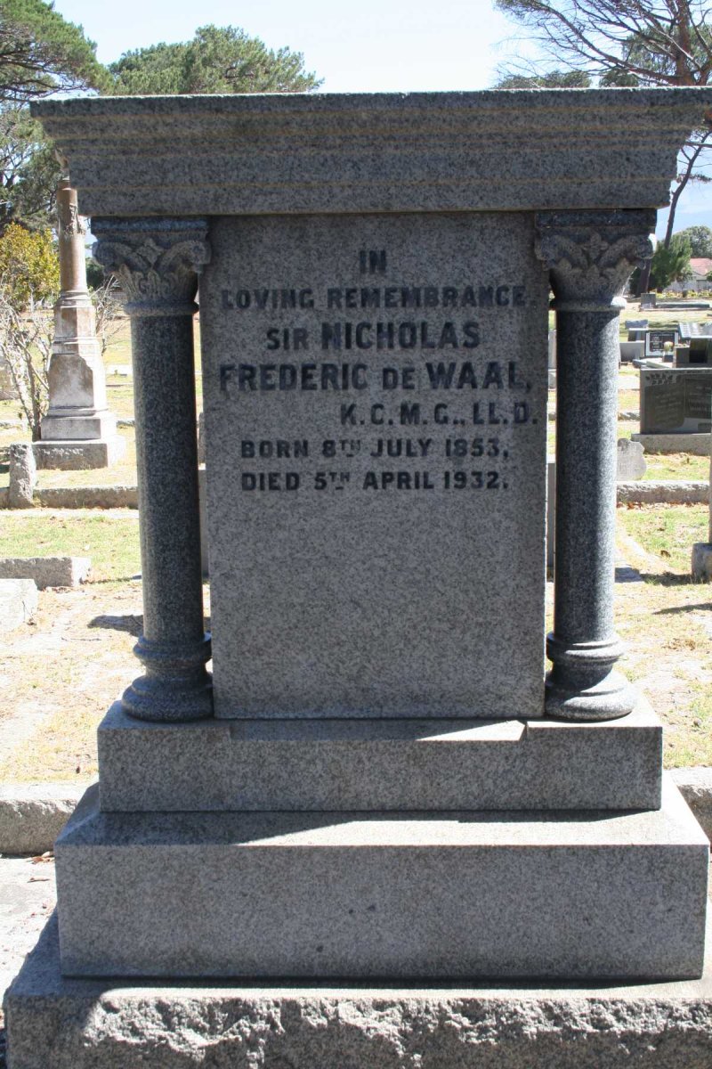 WAAL Nicholas Frederic, de 1853-1932
