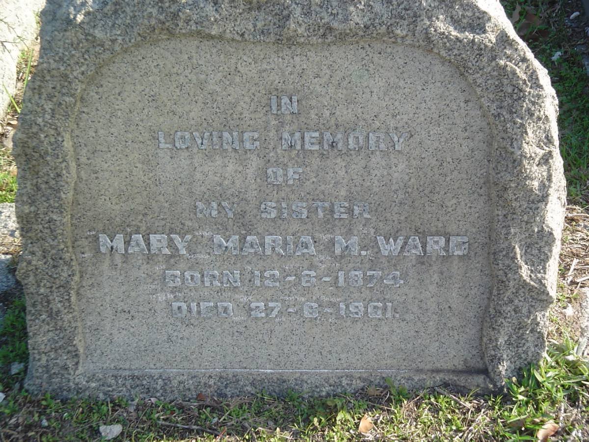 WARD Mary Maria M. 1874-1961