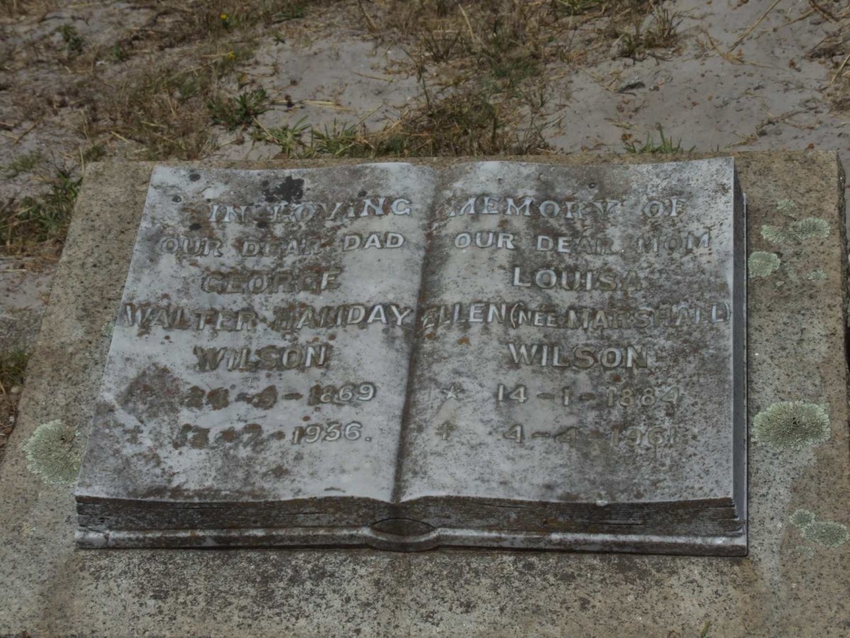 WILSON George Walter Haliday 1869-1956 &amp; Louisa Ellen MARSHALL 1884-1961