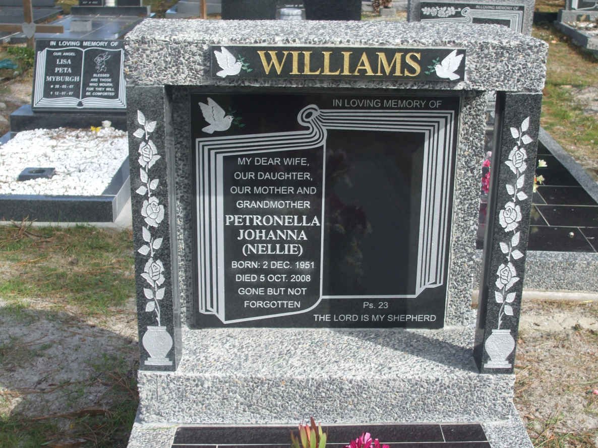 WILLIAMS Petronella Johanna 1951-2008