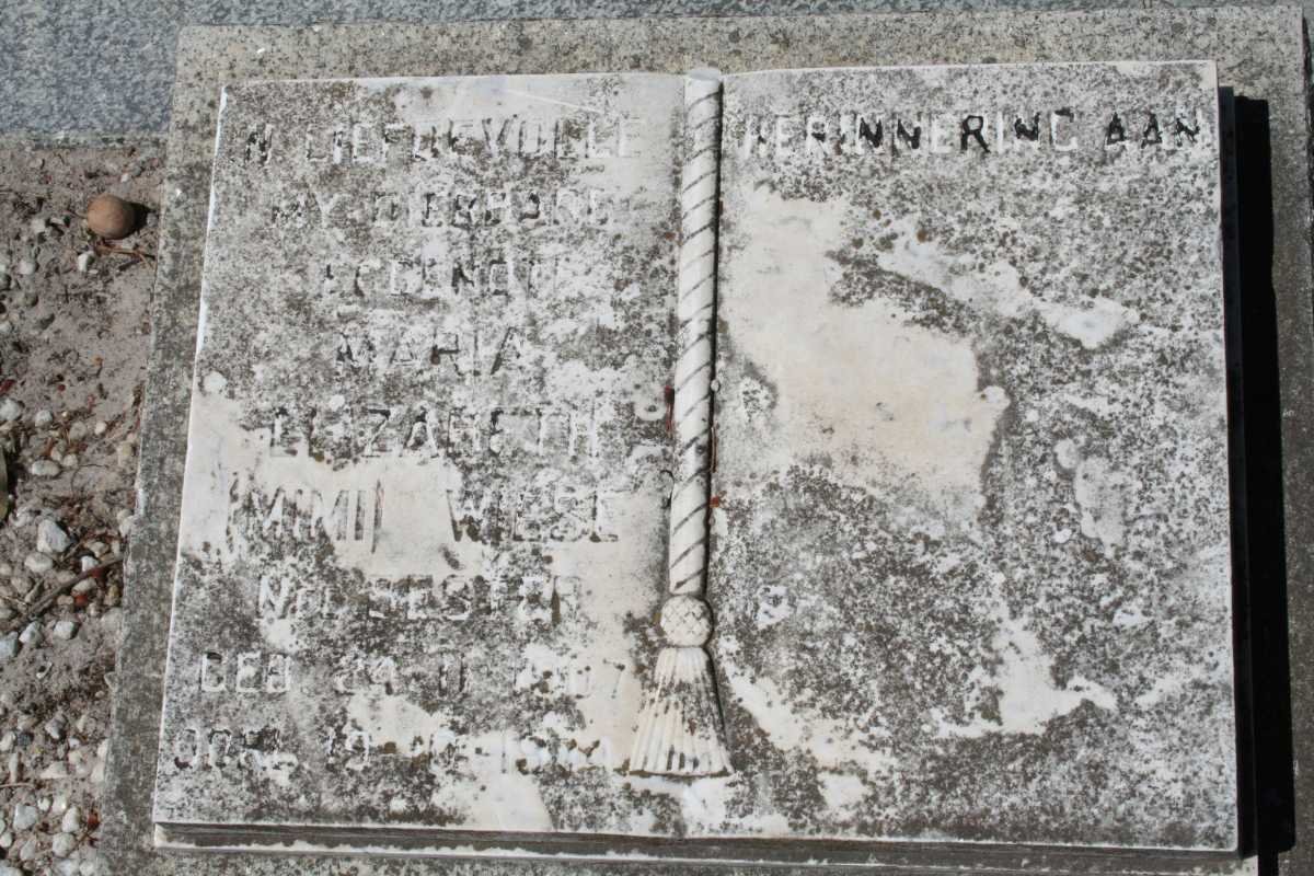 WIESE Maria Elizabeth nee BESTER 1907-19??