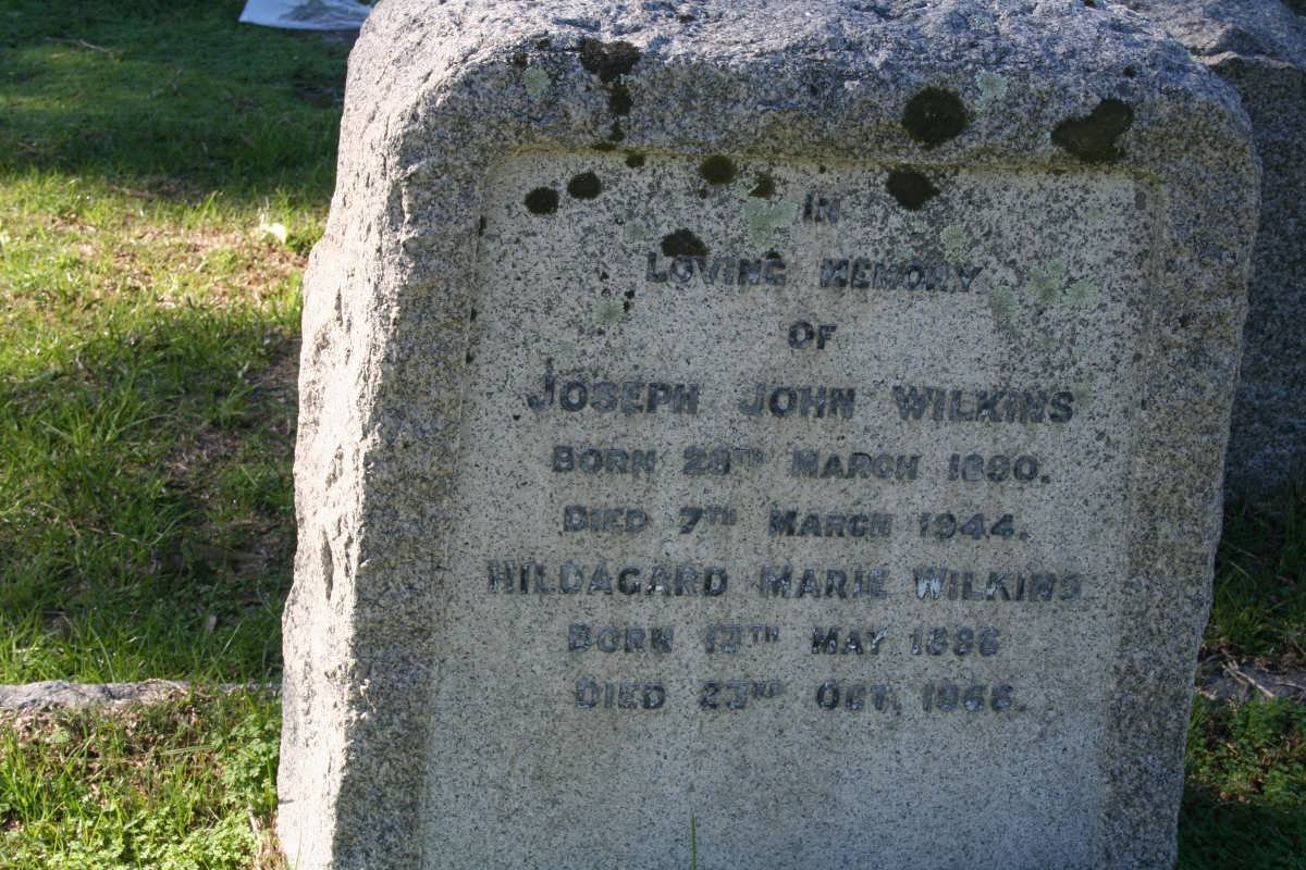 WILKINS Joseph John 1890-1944 &amp; Hildagard Marie 1886-1966