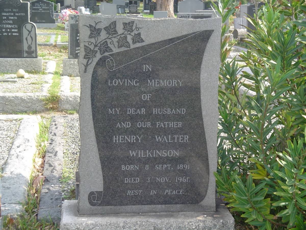 WILKINSON Henry Walter 1891-1961