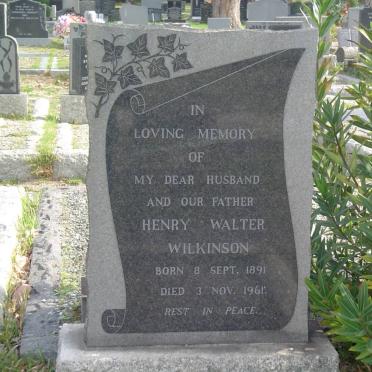 WILKINSON Henry Walter 1891-1961