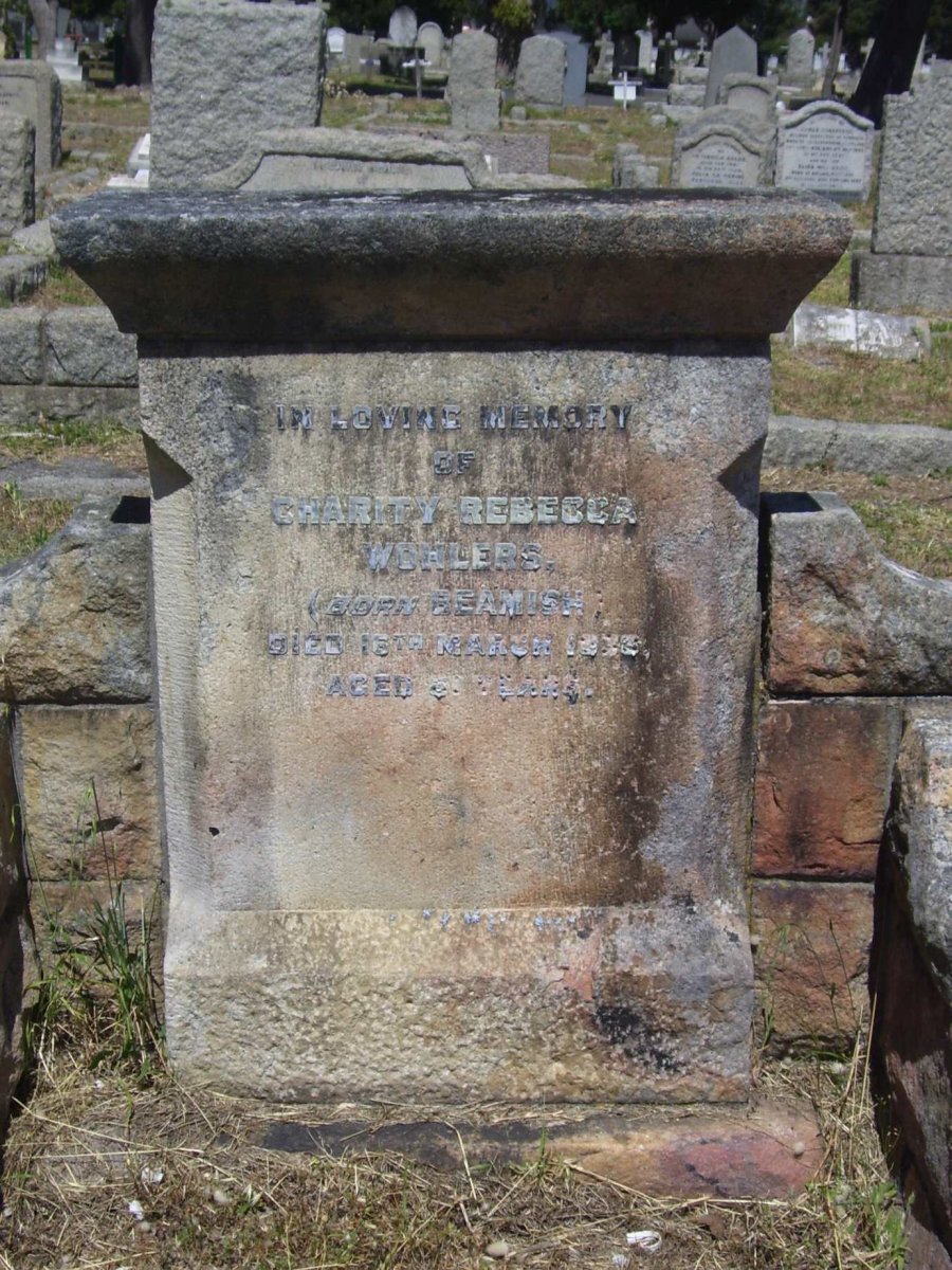 WOHLERS Charity Rebecca nee BEAMISH -193?
