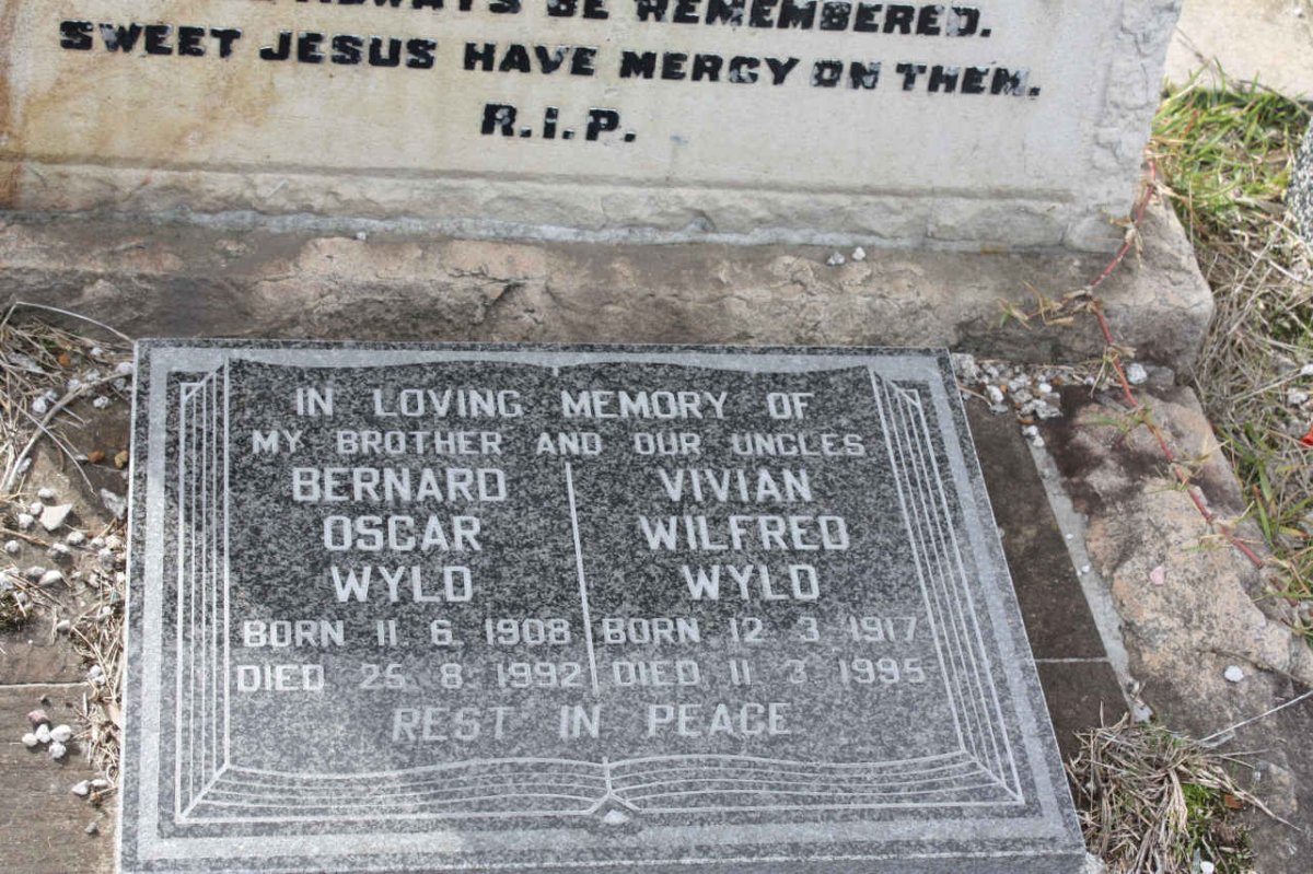 WYLD Bernard Oscar 1908-1992 &amp; Vivian Wilfred 1917-1995