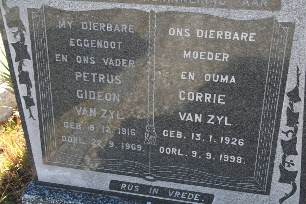 ZYL Petrus Gideon, van 1916-1969 &amp; Corrie 1926-1998