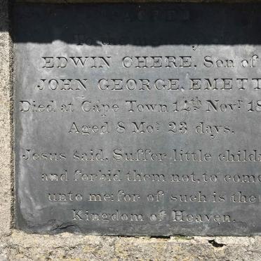 EMETT Edwin Cheere -1850 &amp; Anna Cornelia -1846 :: EMETT Edwin Cheere 1856-1856  
