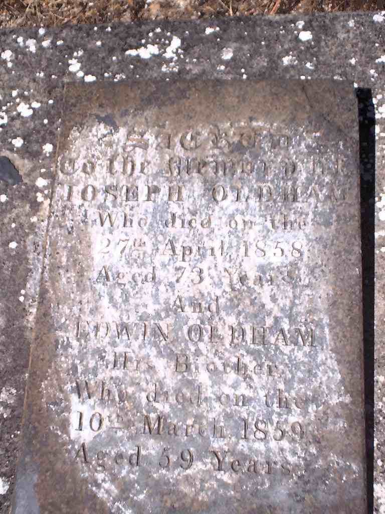 OLDHAM Joseph 1858 :: OLDHAM Edwin -1859