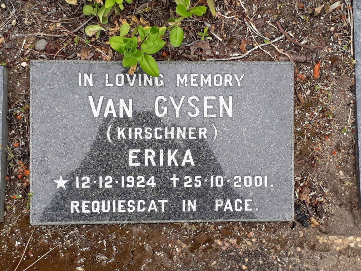 GYSEN Erika, van nee KIRSCHNER 1924-2001