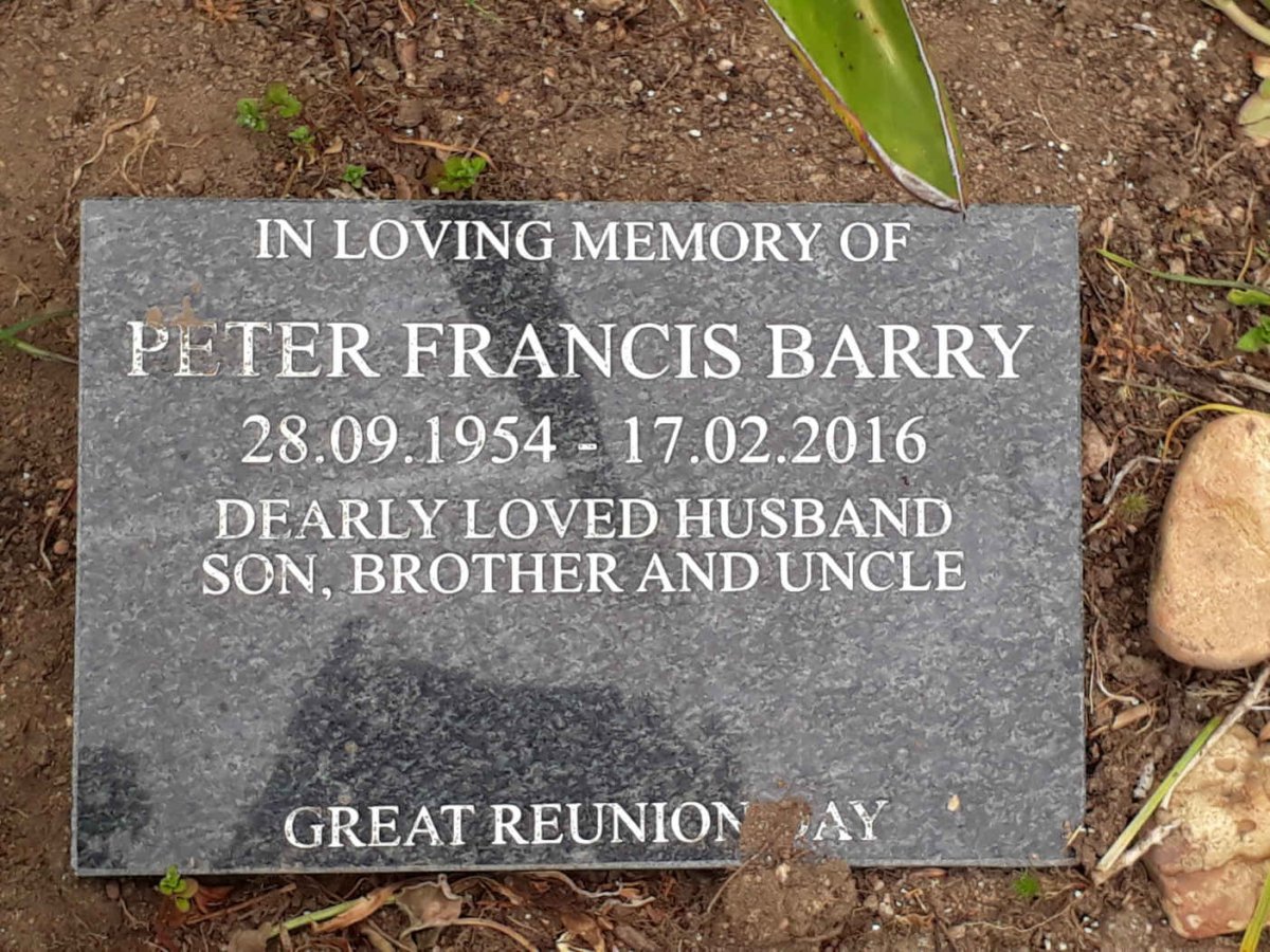 BARRY Peter Francis 1954-2016
