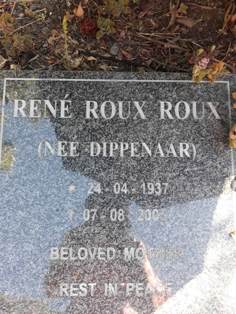 ROUX Rene Roux nee DIPPENAAR 1937-2003