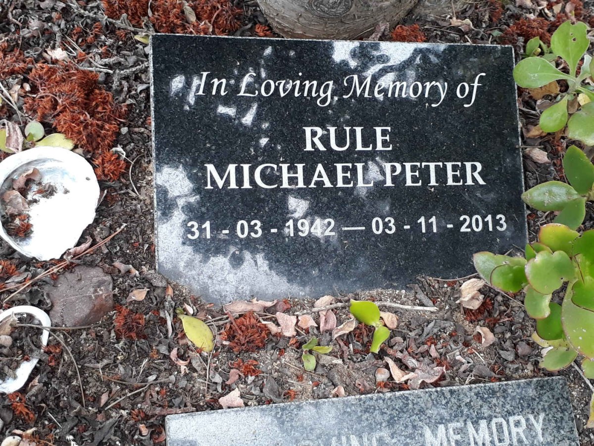 RULE Michael Peter 1942-2013