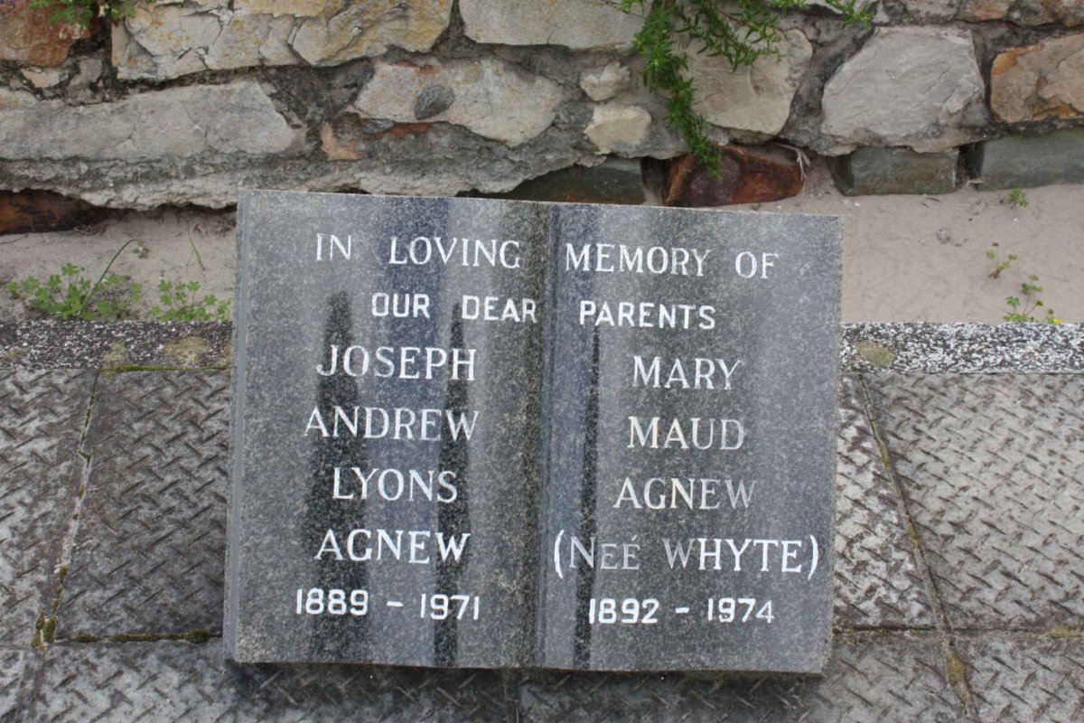 AGNEW Joseph Andrew Lyons 1889-1971 &amp; Mary Maud WHYTE 1892-1974