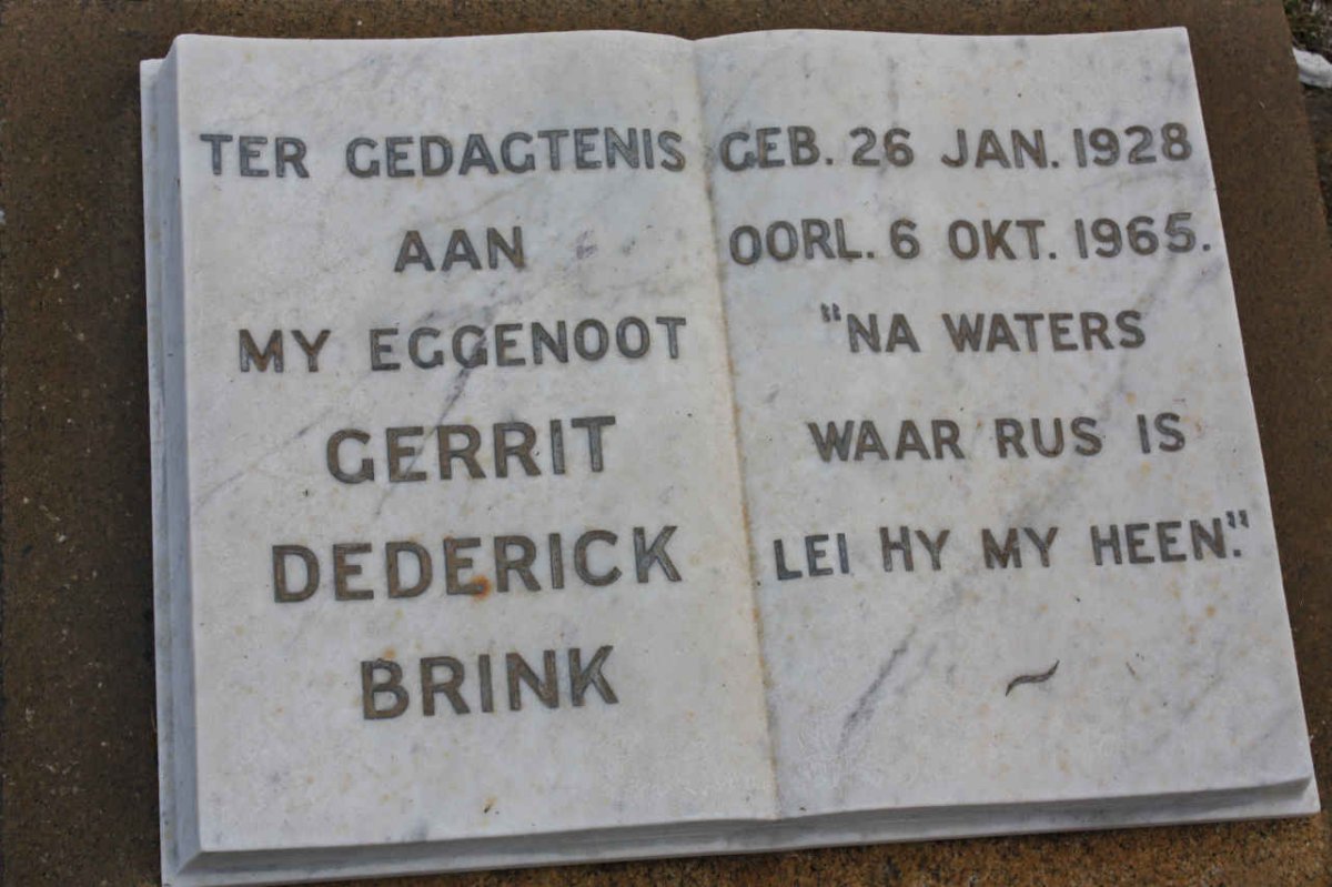 BRINK Gerrit Dederick 1928-1965